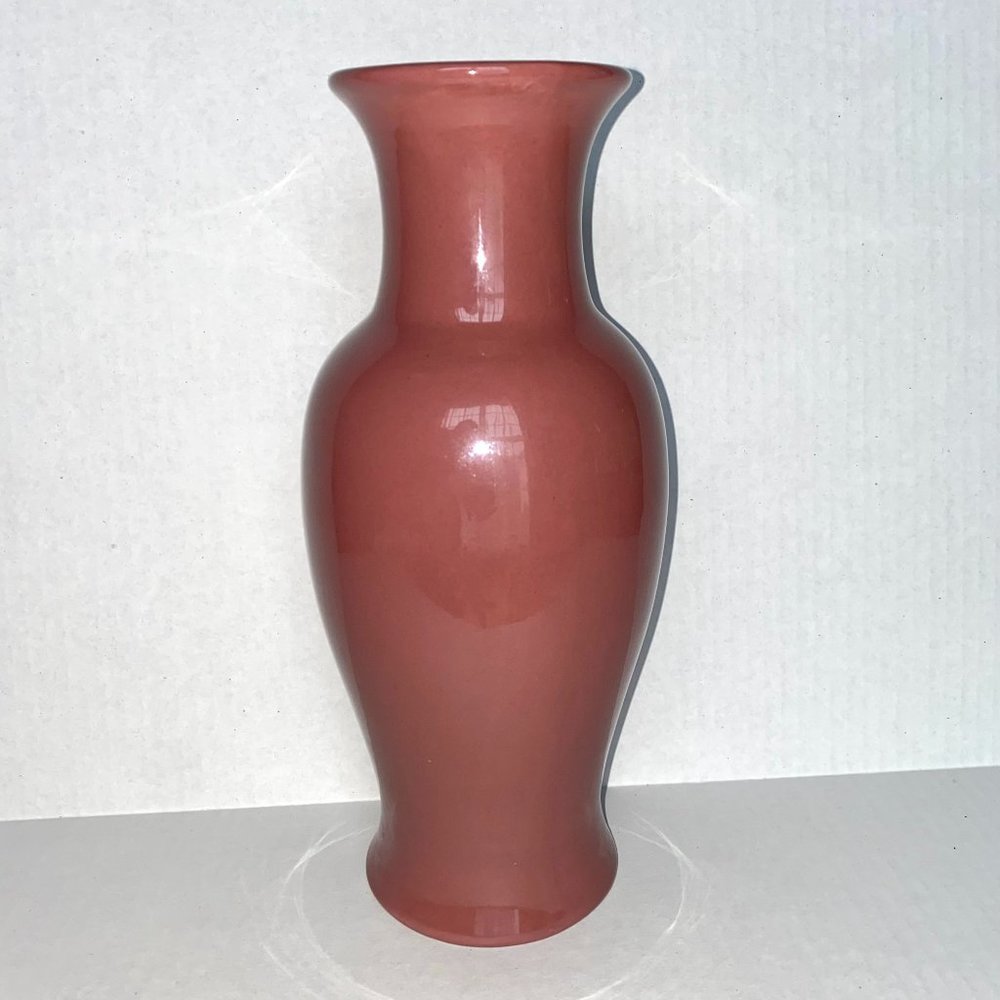 Haeger Mauve Pink Flower Vase Pottery Garden 10" X 3" +/- Vintage Collectibles